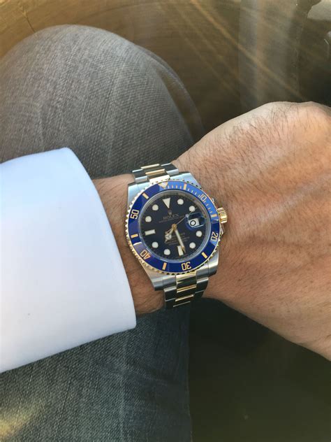 rolex submariner blue two tone with pulseiras|rolex submariner two tone review.